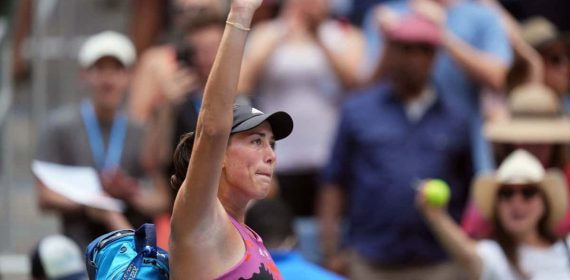 Garbiñe Muguruza, durante el US Open 2022.