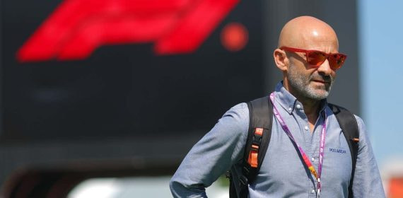 Antonio Lobato, en 2023, en Barcelona, antes de los entrenamientos de F1.
