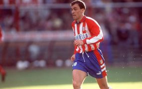 Pantic en un partido con el Atlético de Madrid.