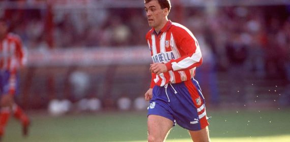 Pantic en un partido con el Atlético de Madrid.