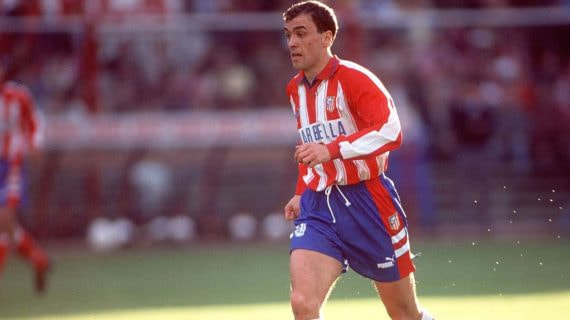 Pantic en un partido con el Atlético de Madrid.