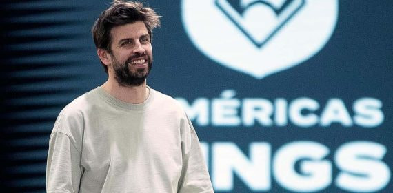 Gerard Piqué en el partido inaugural de la Kings League Américas en México.