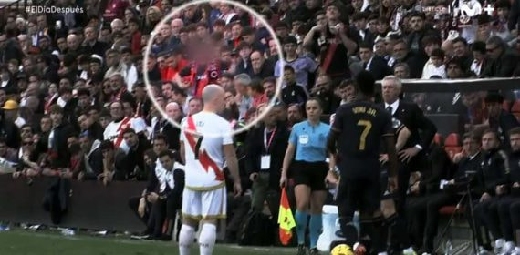 Imagen del gesto del aficionado.