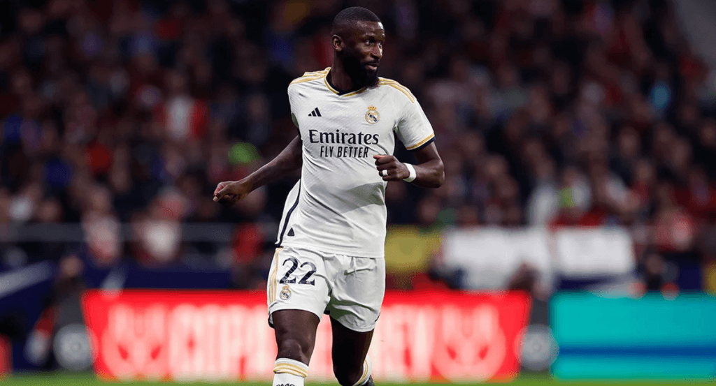 Rüdiger, durante un partido del Real Madrid.