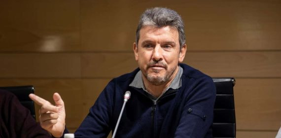 Juan Carlos Unzué durante una comparecencia.