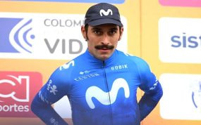 Fernando Gaviria, tras imponerse en la primera etapa del Tour Colombia.