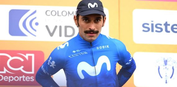 Fernando Gaviria, tras imponerse en la primera etapa del Tour Colombia.