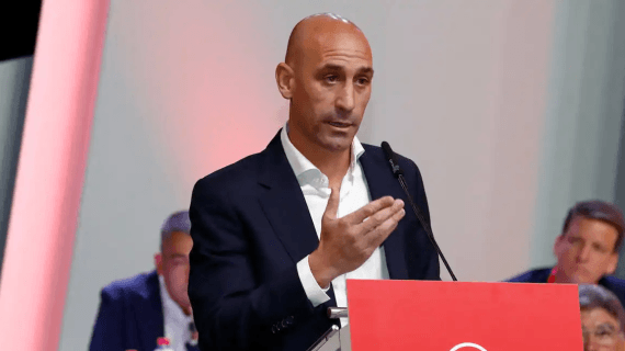 Luis Rubiales, durante un acto de la RFEF.