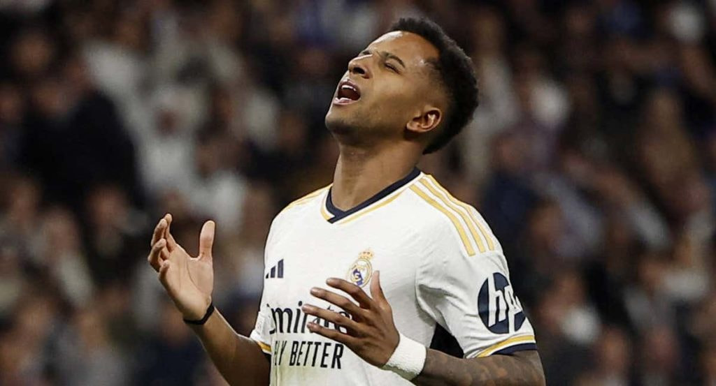 Rodrygo, ante el Leipzig.