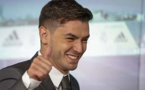 Brahim, el día de su presentación con el Real Madrid.