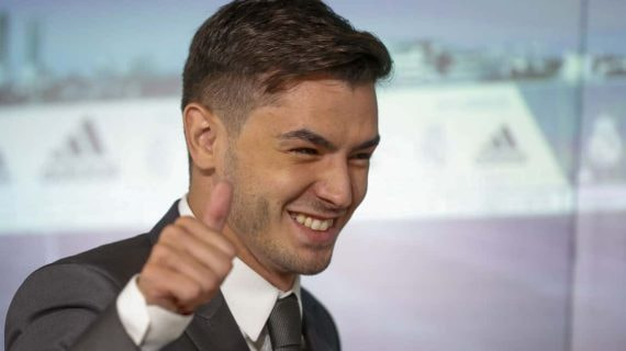 Brahim, el día de su presentación con el Real Madrid.