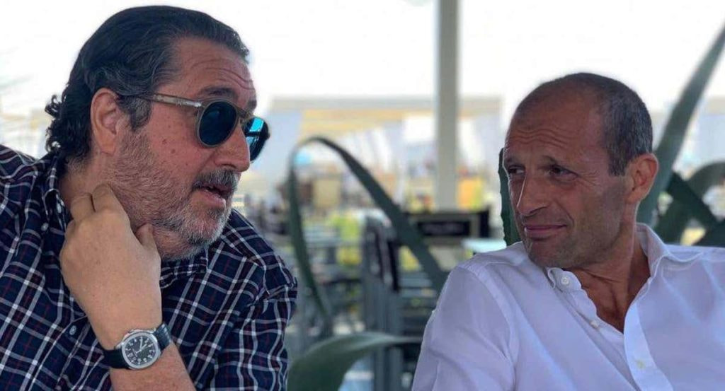 Giovanni Branchini (izquierda), con Massimiliano Allegri (derecha).