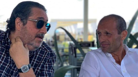 Giovanni Branchini (izquierda), con Massimiliano Allegri (derecha).