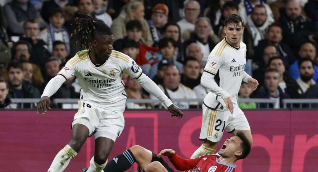 Camavinga, ante el Celta.