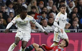Camavinga, ante el Celta.