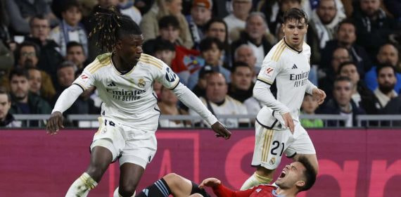 Camavinga, ante el Celta.