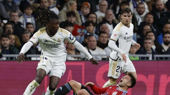 Camavinga, ante el Celta.