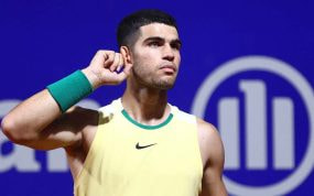 Carlos Alcaraz durante el torneo de Buenos Aires.