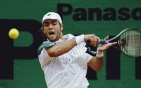 Roberto Carretero, durante la final del Masters de Hamburgo de 1996 ante Alex Corretja.
