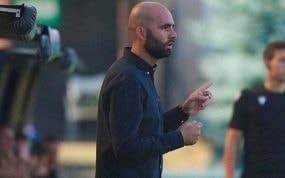 Claudio GIráldez, en un partido del Celta B.