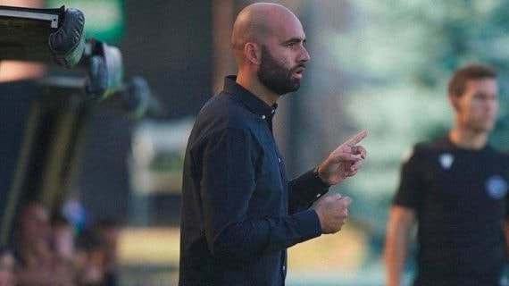 Claudio GIráldez, en un partido del Celta B.