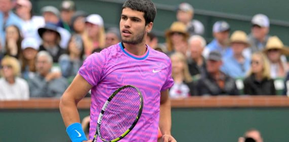 Carlos Alcaraz en la semifinal de Indian Wells 2024.