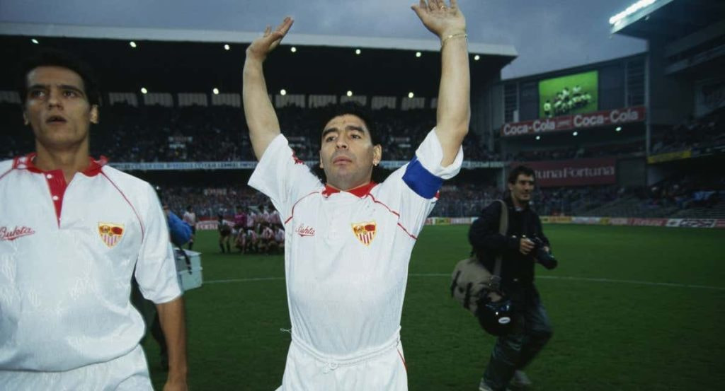 Maradona en el Sevilla.