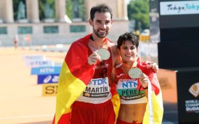 María Pérez y Álvaro Martín se colgaron los cuatro oros individuales de marcha en el Mundial de Budapest.