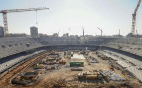 Las obras de remodelación del Camp Nou siguen su curso.