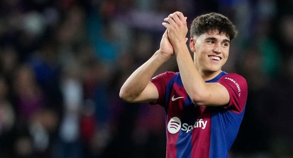 Pau Cubarsí tras debutar en Champions League con el Barcelona.