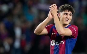 Pau Cubarsí tras debutar en Champions League con el Barcelona.