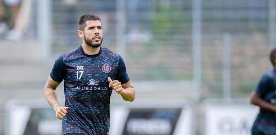 Alejandro Pozuelo en un entrenamiento del Al-Jazira.