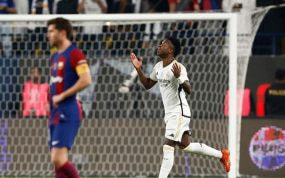Vinicius, en un Clásico.