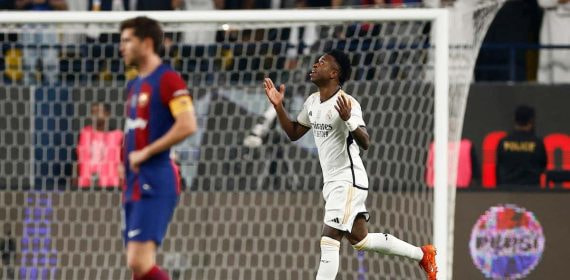 Vinicius, en un Clásico.