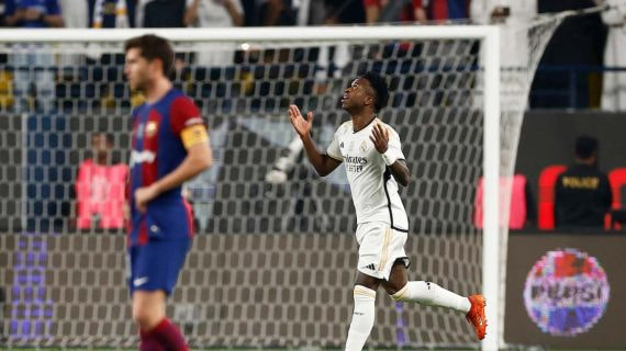 Vinicius, en un Clásico.