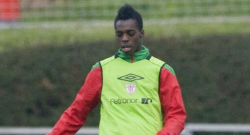Iñaki Williams, durante un entrenamiento.