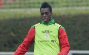 Iñaki Williams, durante un entrenamiento.