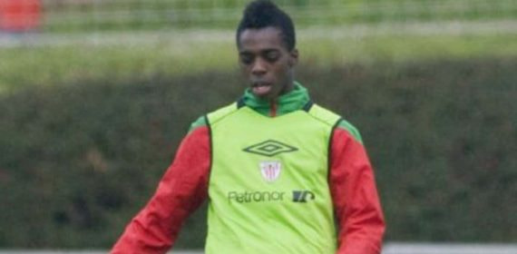 Iñaki Williams, durante un entrenamiento.