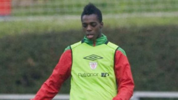 Iñaki Williams, durante un entrenamiento.