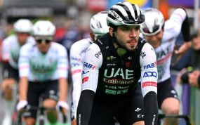 Álvaro Hodeg (27), en la salida de la clásica Scheldeprijs.
