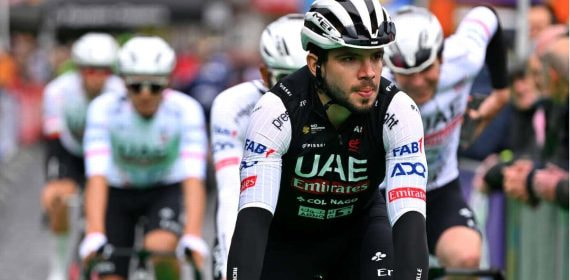 Álvaro Hodeg (27), en la salida de la clásica Scheldeprijs.