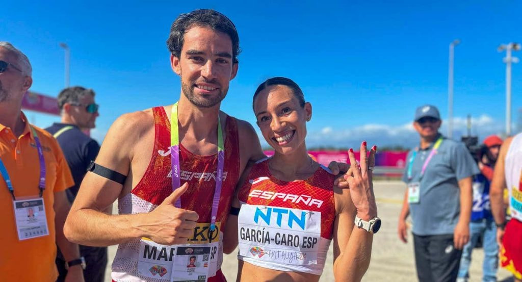 Los marchadores españoles Álvaro Martín y Laura García-Caro.