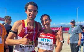 Los marchadores españoles Álvaro Martín y Laura García-Caro.