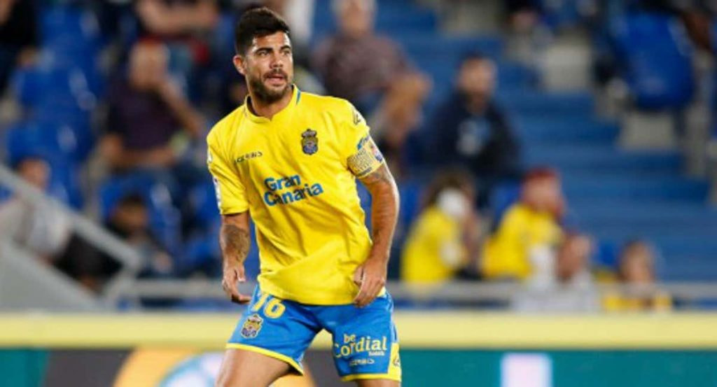 Aythami Artiles, durante un partido de la UD Las Palmas.