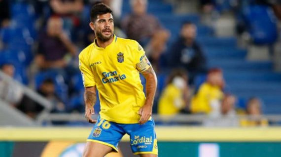 Aythami Artiles, durante un partido de la UD Las Palmas.
