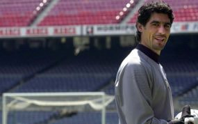 Bonano, cuando fue presentado como portero del Barcelona.