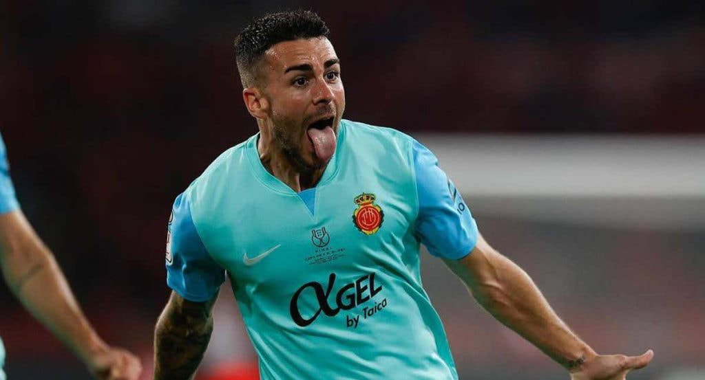 Dani Rodríguez celebra su gol en la final de Copa.