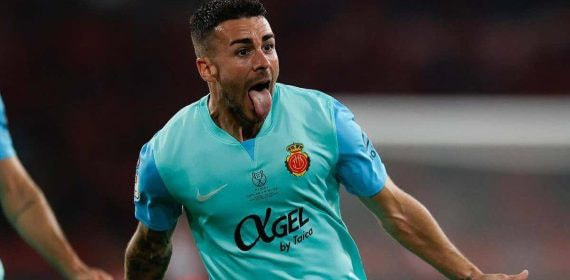 Dani Rodríguez celebra su gol en la final de Copa.