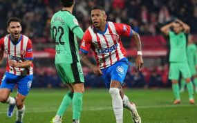 Savinho celebra uno de los goles del partido de ida.