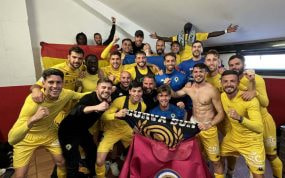 El Hércules celebra una victoria.